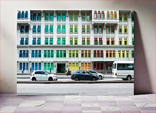 Πίνακας, Colorful Building Facade Πολύχρωμη Πρόσοψη Κτιρίου
