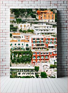 Πίνακας, Colorful Buildings on a Hillside Πολύχρωμα κτίρια σε μια πλαγιά
