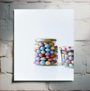 Πίνακας, Colorful Candy in Jars Πολύχρωμες καραμέλες σε βάζα