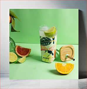 Πίνακας, Colorful Citrus Drink Still Life Πολύχρωμο ποτό εσπεριδοειδών Νεκρή φύση