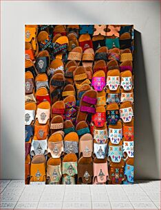 Πίνακας, Colorful Collection of Sandals Πολύχρωμη συλλογή από σανδάλια