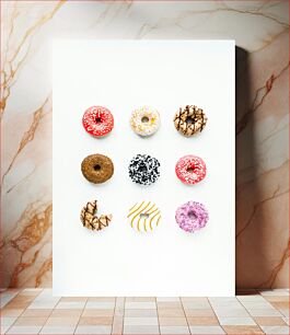 Πίνακας, Colorful Donuts Assortment Ποικιλία πολύχρωμων ντόνατς
