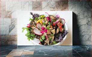 Πίνακας, Colorful Edible Garnish Salad Πολύχρωμη βρώσιμη γαρνιτούρα σαλάτα