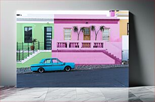 Πίνακας, Colorful Facade with Vintage Car Πολύχρωμη πρόσοψη με vintage αυτοκίνητο