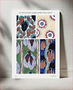 Πίνακας, Colorful floral design, art nouveau & art deco artwork, plate no. 14. Floréal: dessins and coloris nouveaux, Emile-Alain Séguy (1925)