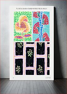 Πίνακας, Colorful floral design, art nouveau & art deco artwork, plate no. 17. Floréal: dessins and coloris nouveaux, Emile-Alain Séguy (1925)