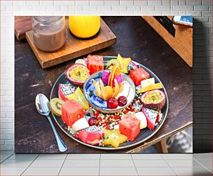Πίνακας, Colorful Fruit Platter Πολύχρωμη πιατέλα φρούτων