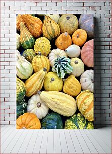 Πίνακας, Colorful Gourds and Squashes Πολύχρωμες κολοκύθες και κολοκύθες