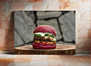 Πίνακας, Colorful Gourmet Burger Πολύχρωμο Gourmet Burger