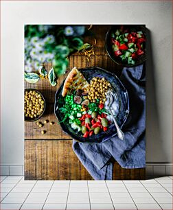 Πίνακας, Colorful Gourmet Salad Bowl Πολύχρωμο γκουρμέ σαλατιέρα