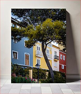 Πίνακας, Colorful Houses and Trees Πολύχρωμα σπίτια και δέντρα
