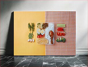 Πίνακας, Colorful Lunchbox Arrangement Πολύχρωμη διάταξη μεσημεριανού κουτιού