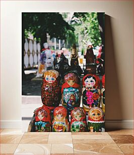 Πίνακας, Colorful Matryoshka Dolls on Display Πολύχρωμες κούκλες Matryoshka στην οθόνη