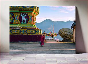Πίνακας, Colorful Monastery and Mountain View Πολύχρωμο μοναστήρι και θέα στο βουνό