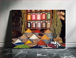 Πίνακας, Colorful Spice Market Πολύχρωμη Αγορά Μπαχαρικών
