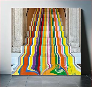 Πίνακας, Colorful Stairs Art Πολύχρωμες Σκάλες Τέχνη