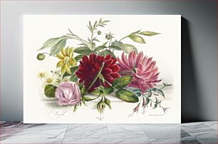 Πίνακας, Colorful still life of flowers (1850), an arrangement of beautiful flowers
