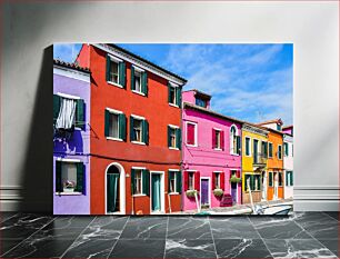 Πίνακας, Colorful Street Buildings Πολύχρωμα κτίρια δρόμων