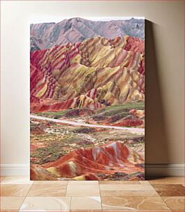 Πίνακας, Colorful Striped Mountains Πολύχρωμα Ριγέ Βουνά