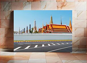 Πίνακας, Colorful Temple in Bangkok Πολύχρωμος ναός στην Μπανγκόκ