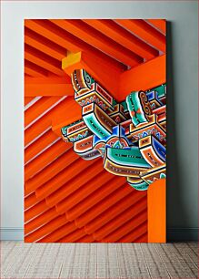 Πίνακας, Colorful Traditional Architecture Detail Πολύχρωμη παραδοσιακή αρχιτεκτονική λεπτομέρεια