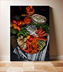 Πίνακας, Colorful Vegetable Prep Πολύχρωμη προετοιμασία λαχανικών