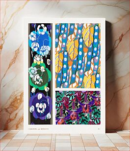 Πίνακας, Colorful vintage art deco pattern, variations 5 from our own Variations Quatre-Vingt-Six Motifs Décoratifs En Vingt Planches (1928) by Édouard Bénédictus