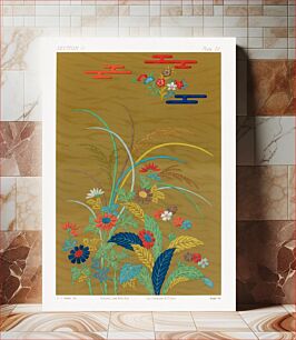 Πίνακας, Colorful wildflowers, vintage painting by G.A. Audsley-Japanese illustration