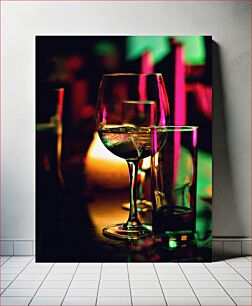 Πίνακας, Colorful Wine Glasses Πολύχρωμα ποτήρια κρασιού