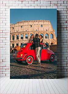 Πίνακας, Colosseum and Red Car Κολοσσαίο και κόκκινο αυτοκίνητο