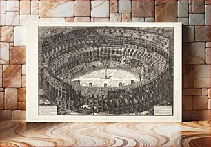 Πίνακας, Colosseum, Flavian amphitheater, bird's eye view by Giovanni Battista Piranesi