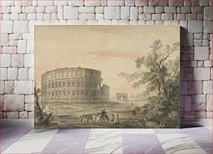 Πίνακας, Colosseum, Rome, with Arch to the Left