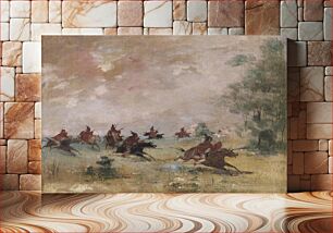Πίνακας, Comanche War Party, Mounted on Wild Horses (1834–1837) by George Catlin
