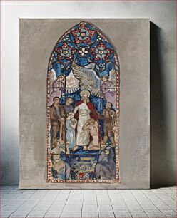 Πίνακας, Come to me, sketch for a stained glass window in pori church, 1924, by Magnus Enckell