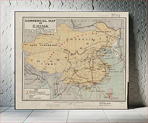 Πίνακας, Commercial map of China : showing treaty ports, ports of foreign control, railways, telegraphs, waterways, etc., 1899