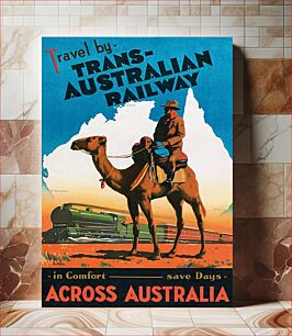 Πίνακας, Commonwealth Railways poster -- Travel by Trans-Australian Railway (1940) chromolithograph