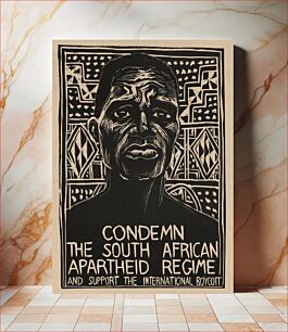 Πίνακας, Condemn the South African apartheid regime and support the international boycott (1976) vintage poster by Rachael Romero