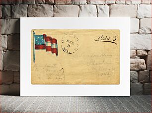 Πίνακας, Confederate Civil War Patriotic cover (1861) vintage letter envelope