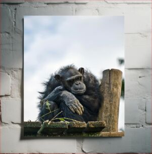 Πίνακας, Contemplative Chimpanzee Στοχαστικός Χιμπατζής