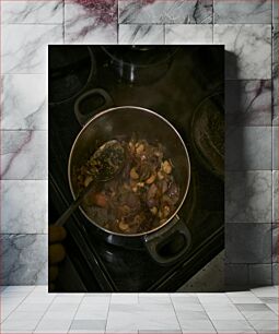 Πίνακας, Cooking Dish on Stovetop Μαγειρικό πιάτο στην εστία