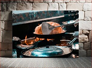 Πίνακας, Cooking Over Open Flame Μαγείρεμα σε ανοιχτή φλόγα