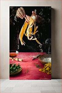 Πίνακας, Cooking Pasta Μαγειρική Ζυμαρικά