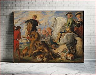 Πίνακας, Copy after Rubens's "Wolf and Fox Hunt"