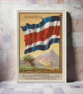 Πίνακας, Costa Rica, from Flags of All Nations, Series 2 (N10) for Allen & Ginter Cigarettes Brands