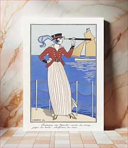 Πίνακας, Costumes Parisiens, No.164: Costume de Yacht from Journal des Dames et des Modes (1914) by George Barbier
