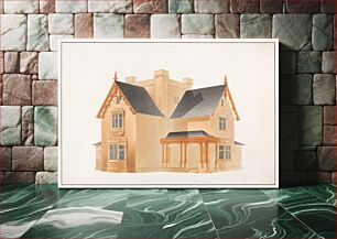 Πίνακας, Cottages at Chatsworth, Derbyshire, drawings by Studio of Sir Jeffry Wyatville
