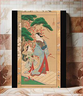 Πίνακας, Courtesan and Attendant in Early Spring by Kakondō