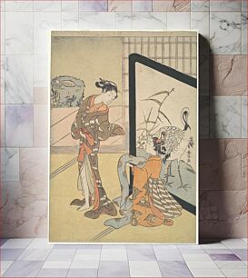 Πίνακας, Courtesan and Shinzō by Suzuki Harunobu