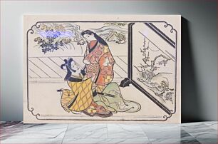 Πίνακας, Courtesan with a Young Man (Wakashu) beside a Screen