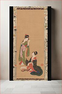 Πίνακας, Courtesans Parodying Kanzan and Jittoku by Kinpūsha Toyomaro